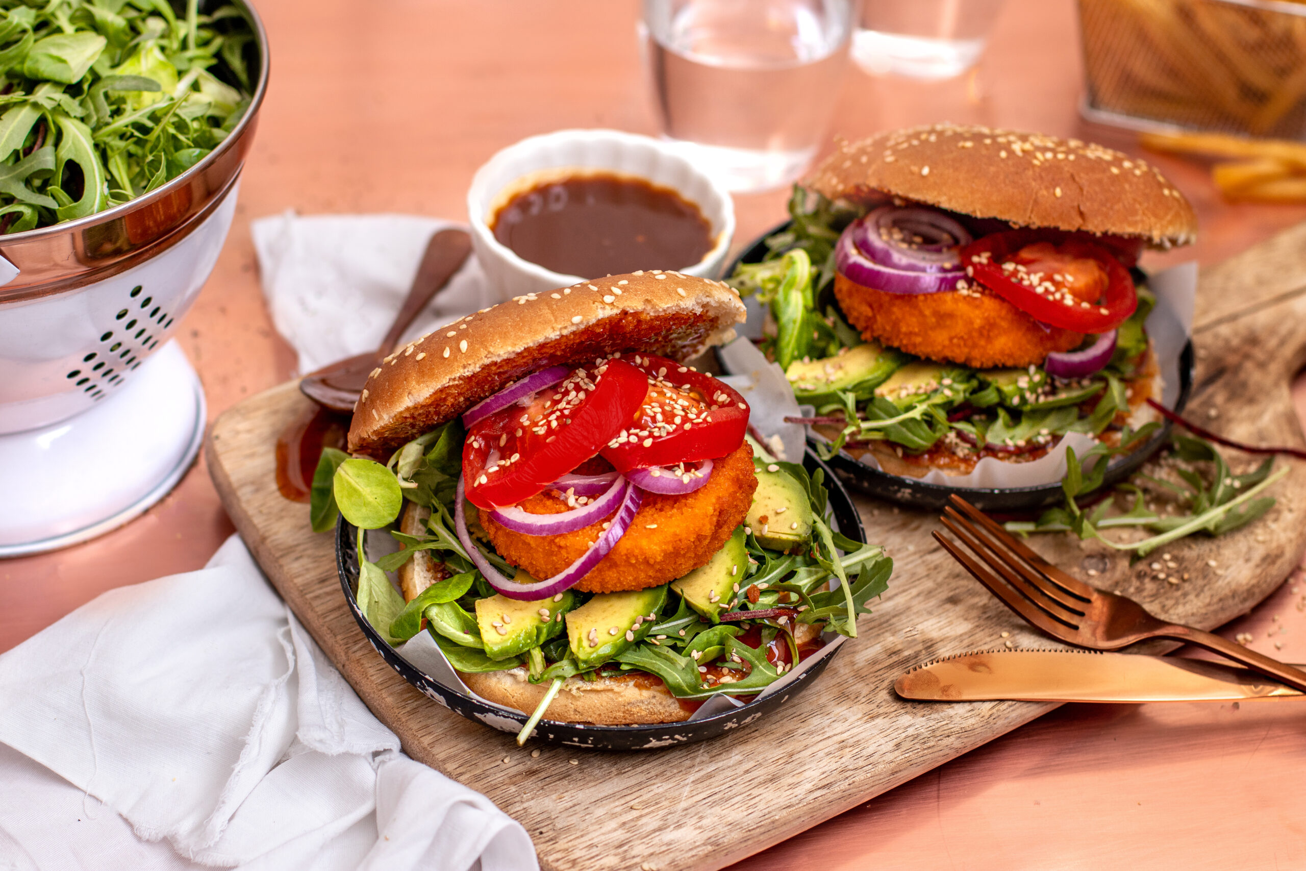 Avocado Cheese Burger – finished dish