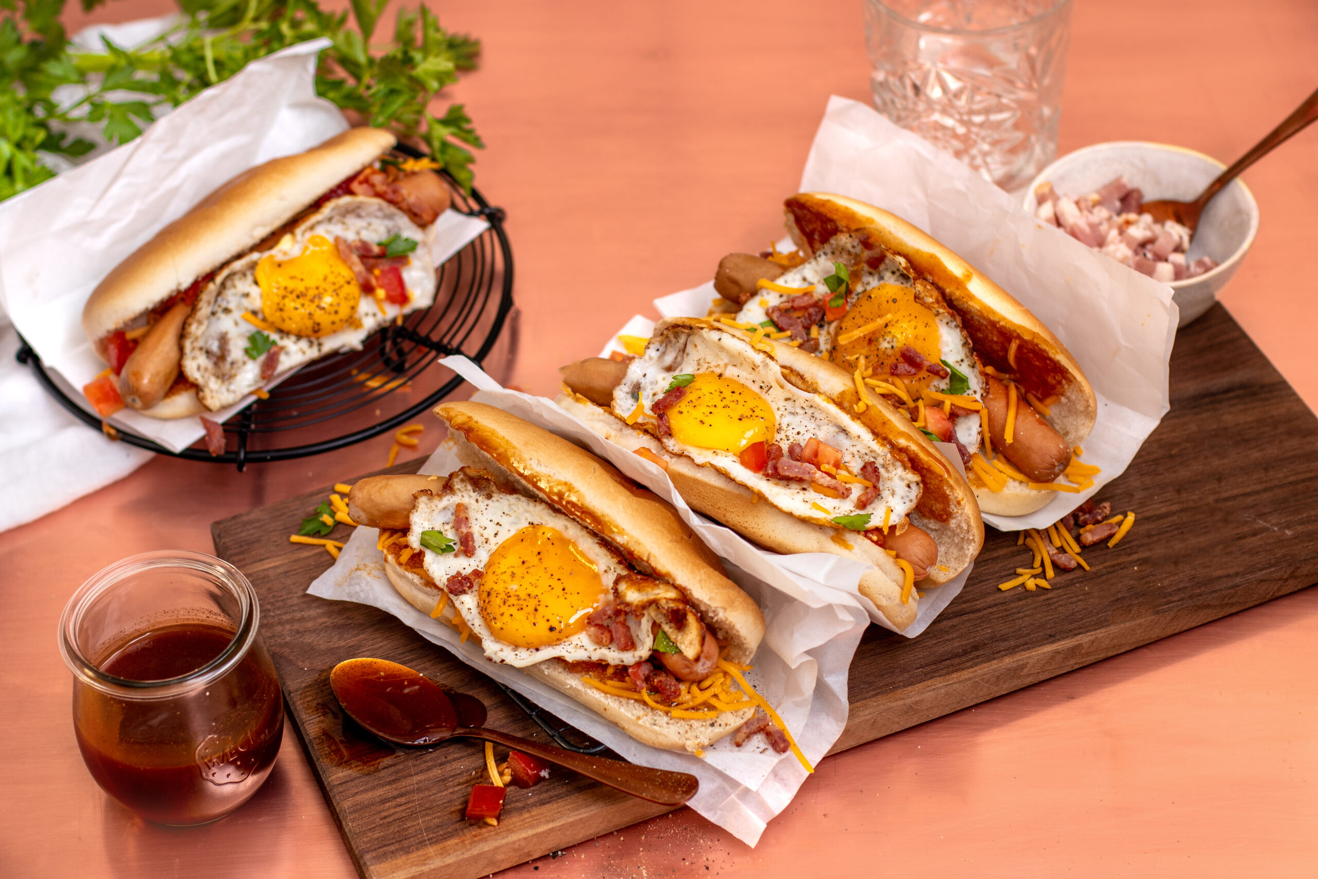 Breakfast Hot Dogs – finished dish