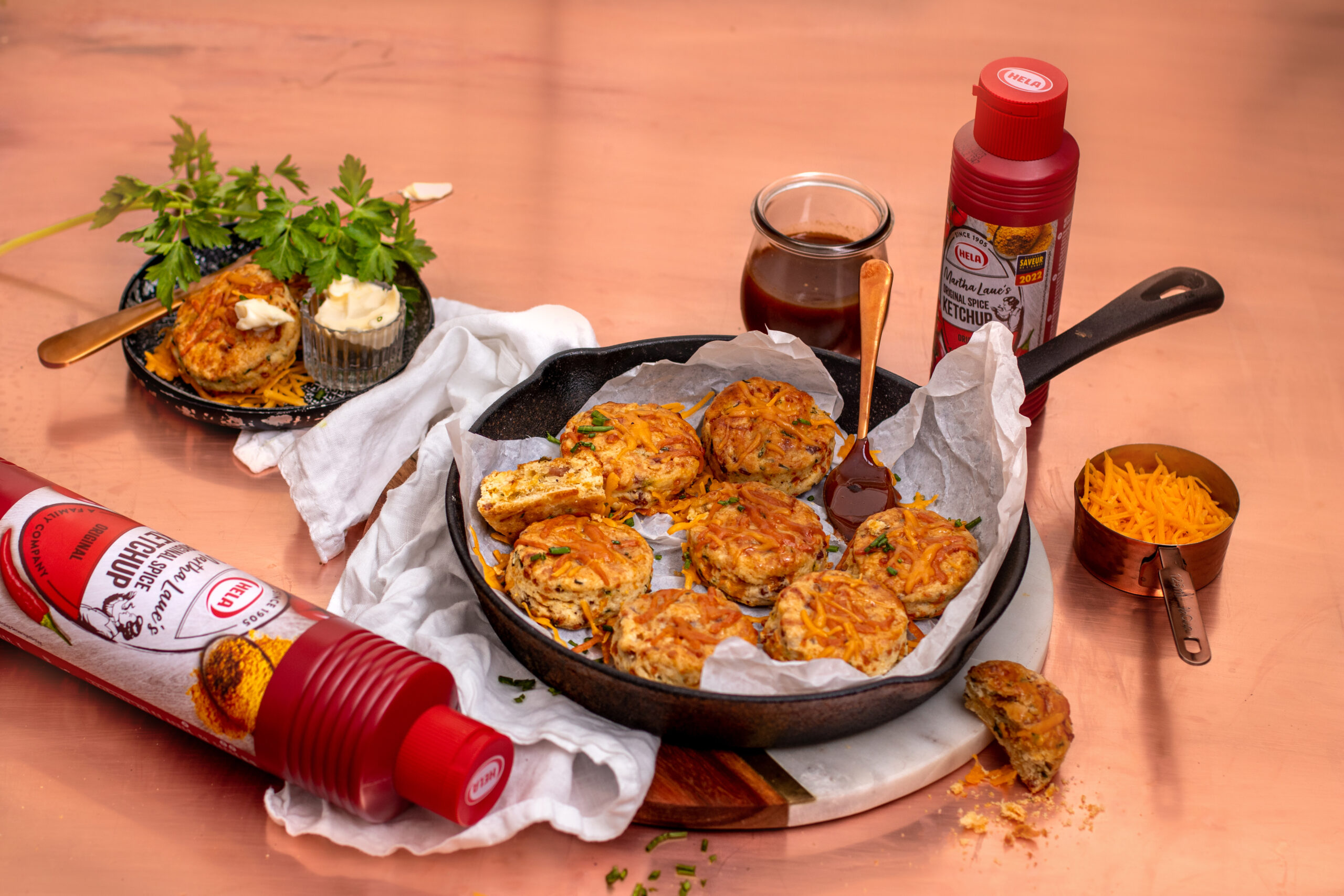 Cheddar Bacon Scones – finished dish