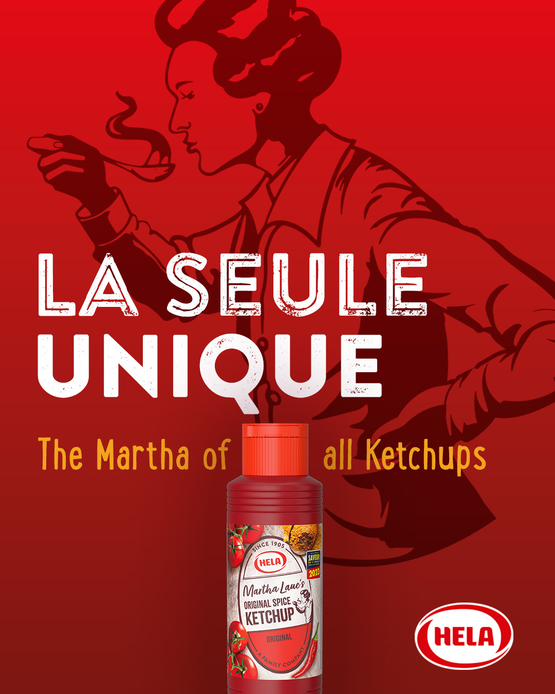 Social media motif in French: La seule unique.