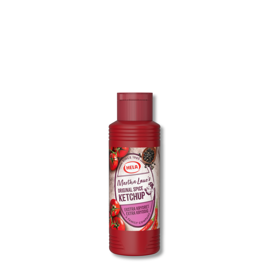 Martha Original Spice Ketchup Extra Hot 300 ml – bottle for Denmark, Norway, Sweden