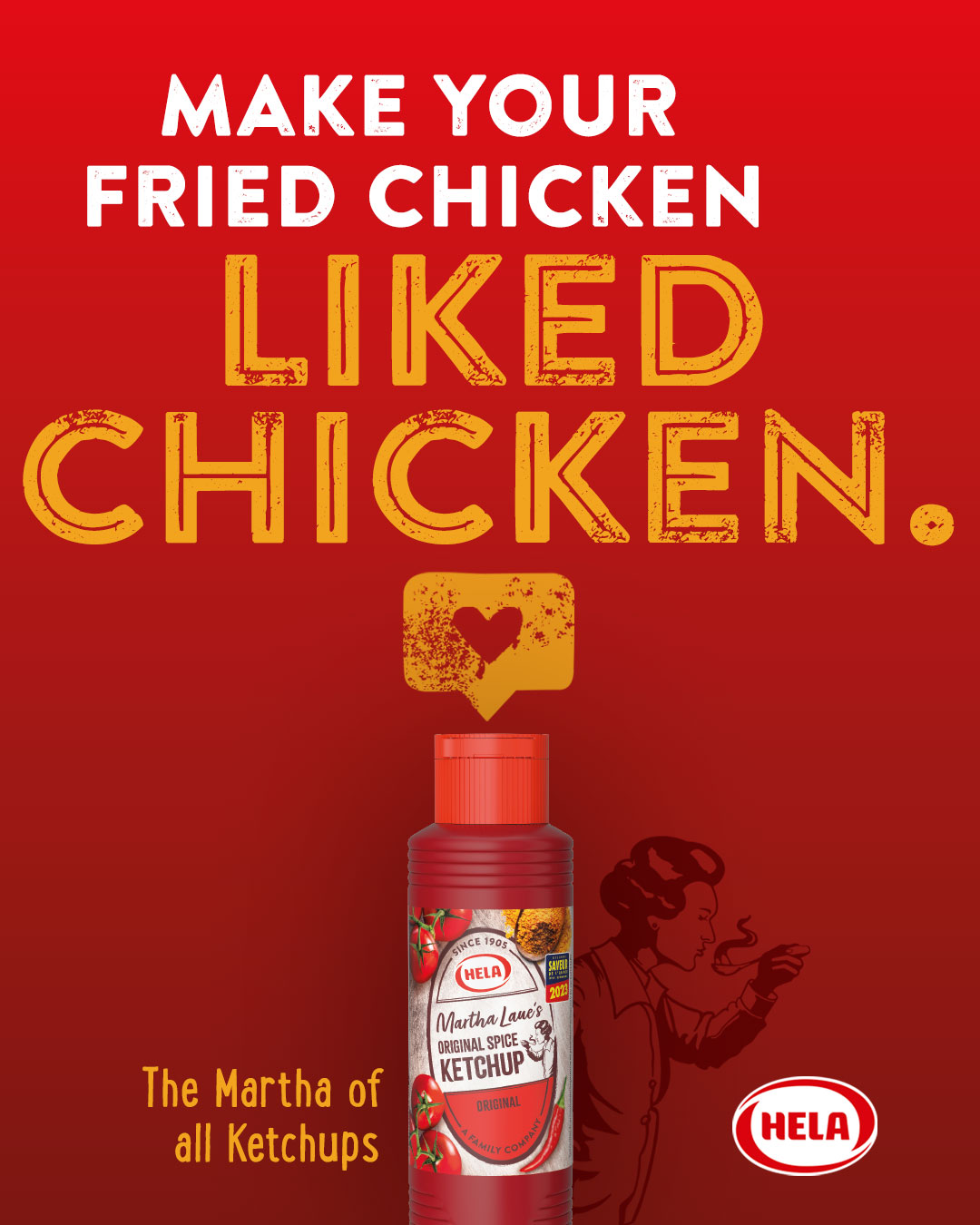 Social media motif: Make your fried chicken liked chicken.