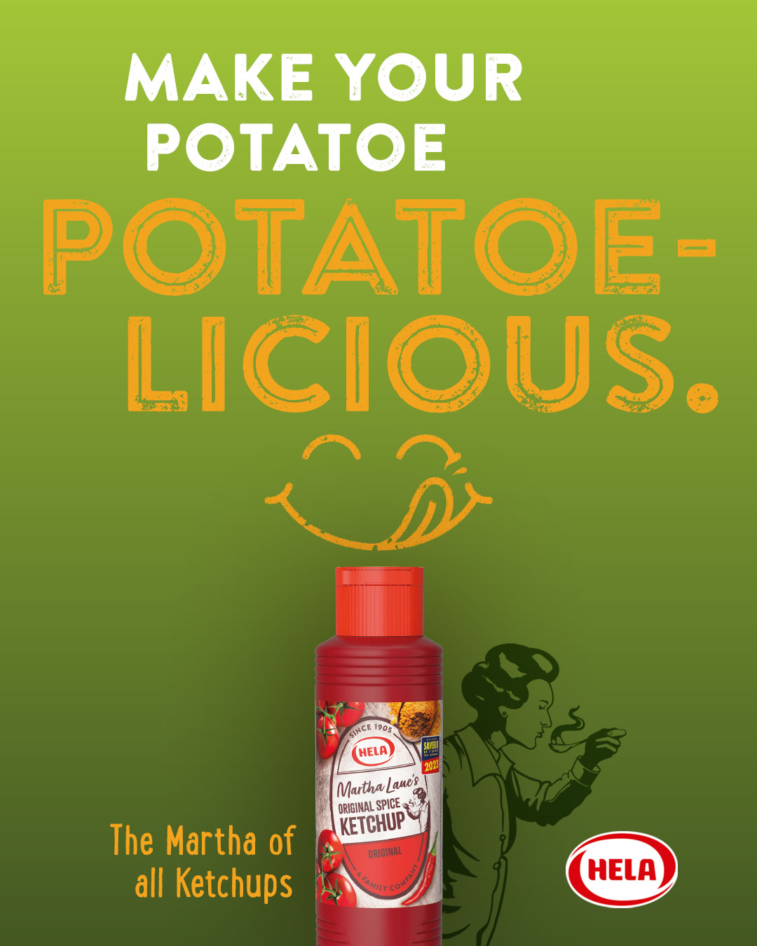 Social media motif: Make your potatoe potatoe-licious.